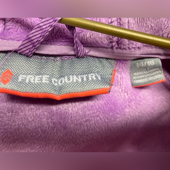 Girl’s Coat/Jacket, Size 14-16, Purple, Faux Fur lining, Free Country - Picture 6 of 6